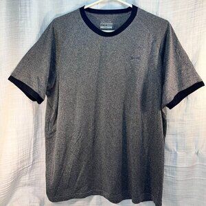 UNDER ARMOUR Mens XL Heat Gear Short Sleeve T-shirt - Navy Blue w/ Dark Trim